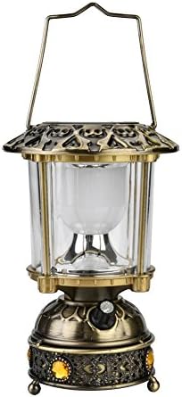 QIEN Solar Portable Led Camping Lantern Campling Light for Camping Hiking Fishing Emergency Outages-Bronze