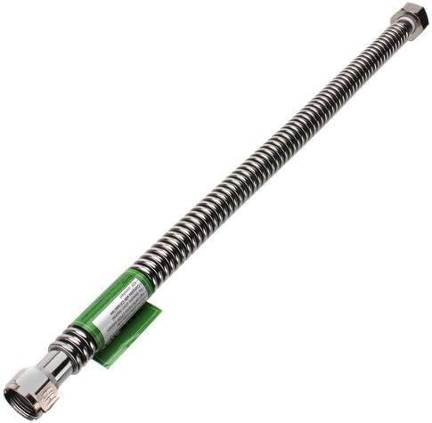 3/4" x 1" Flexible Corrugated Hose Water Heater Connector (24" Length), Pack of 3