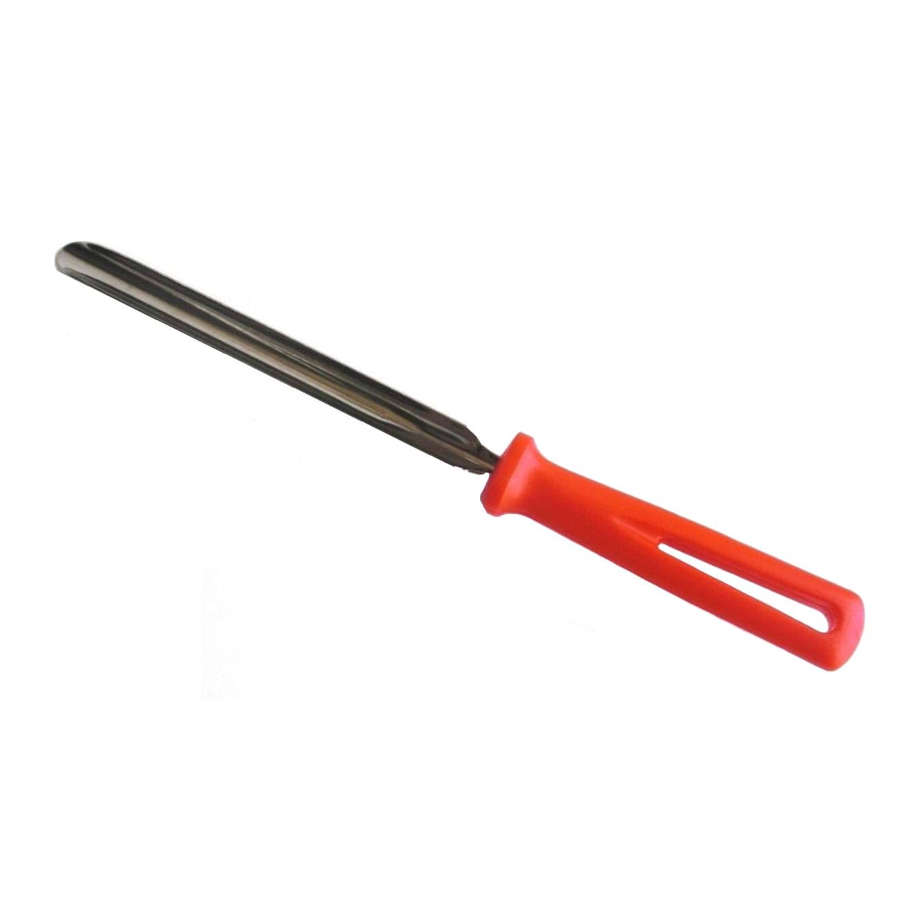 Tredoni 14.5cm Zucchini/Cucumber Corer INOX Stainless Steel Eggplant Corer, Plastic Handle, Red