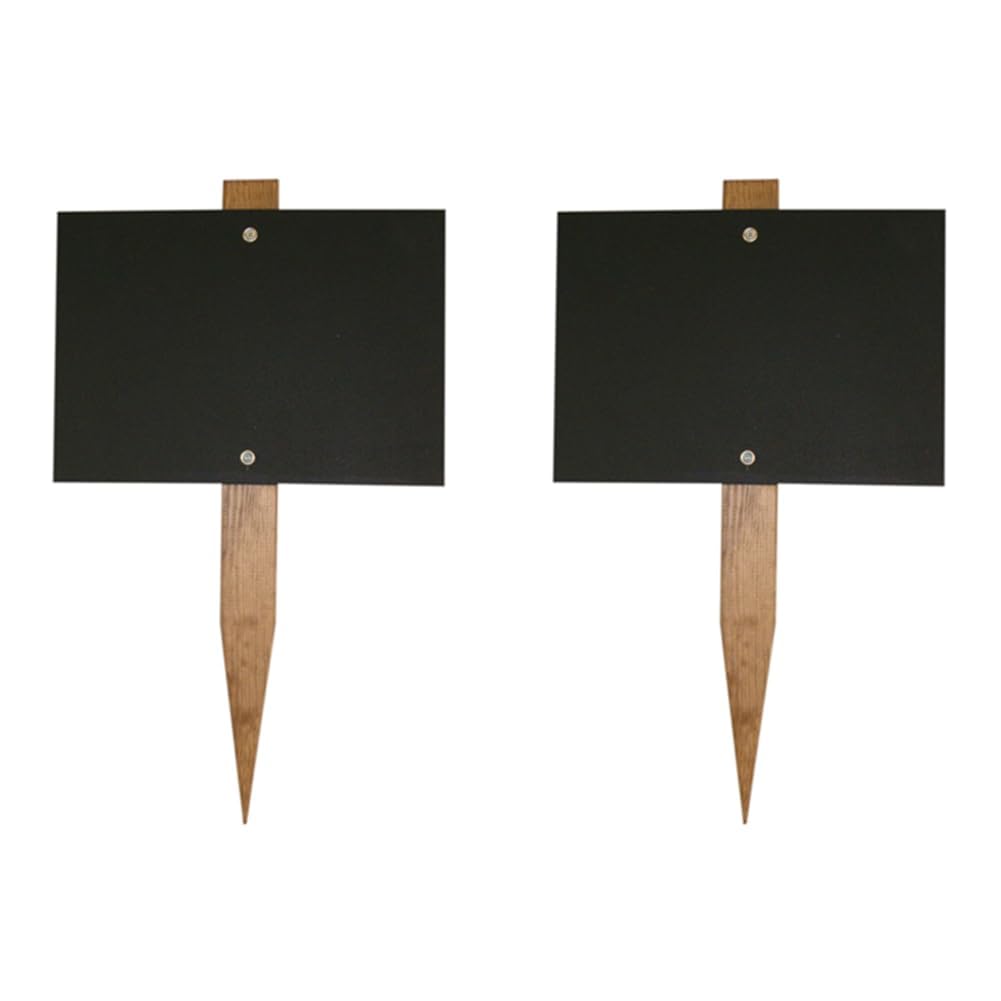 Chalkboards UK Mini Blackboard Garden Stake, Wood, Black, 150 x 105 mm (Pack of 2)