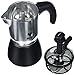 Bialetti 5410 Kremina Espresso Maker, Silver/Black