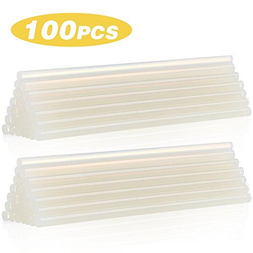 HXYTECH 100pcs Hot Melt Glue Stick Adhesive Stick, 7mm Diameter 100mm Length