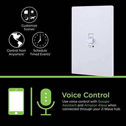 Enbrighten ZWave Plus Smart Light Dimmer with QuickFit and SimpleWire