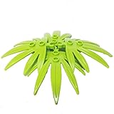 Lego Parts: Plant Leaves 6 x 5 Swordleaf with Clip (PACK of 4 - Lime Leaves)