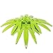 Lego Parts: Plant Leaves 6 x 5 Swordleaf with Clip (PACK of 4 - Lime Leaves)