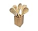 Top Notch Kitchenware Premium Bamboo Kitchen Utensil Holder and Organizer | Stylish Spoon Holder | Ideal Kitchen Utensil Organizer for Cooking | Natural Wood Flatware Organizer