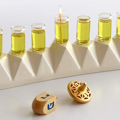 image for Judaica for design lovers - by Armadillo Hanukkah Oil Menorah, Modern 