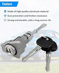Front Door Lock Cylinder Set Kit with 2 Keys Fit