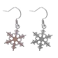 Nuoinet Fashion Simple Earings for Women - Fashion European and American Earrings Snowflake Ear Hook Earrings