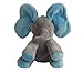 Elephant Peek A Boo Animated Flappy Plush Toys Blue
