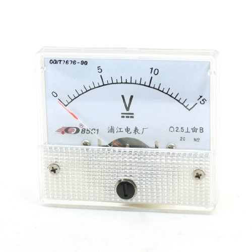 uxcell 85C1 Rectangle Analog Volt Panel Meter Gauge DC 0-15V
