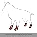 Dog Shoes for Medium to Large Dogs Labrador Husky Shoes 4 Pcs, Waterproof (Red, Size 5)