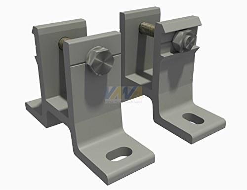 VANA Markisen Wandhalterung SPP058 Wandkonsole mit Befestigung (40mm, 3-Stück, grau)