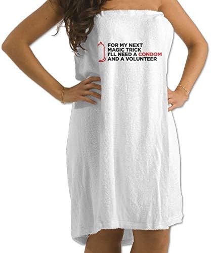 Absorbent Lightweight Microfiber Sand Free Thin Beach Towel Blanket, Magic Trick Condom Men's Womens Bath Wrap Towels Bathroom Shower Wrap Beach Spa White for Teen Girls Adults Travel Towel