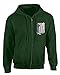 UGET Women's Attack on Titan Long Sleeve Hoodies Sweater Jacket Costume Coats Asia XL Green