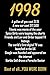 1998...best of all, you were born.: Journal Notebook for a 21st birthday gift with highlights of the year on the front. Great 21st birthday gift.