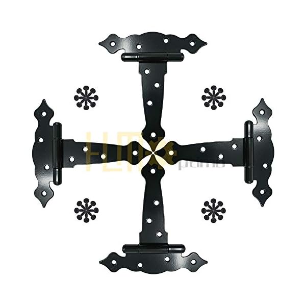 HLMOptimo 5 inch Strap Hinges Shed Door Hinges Heavy Duty TStrap