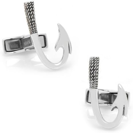 Ravi Ratan Mens Sterling Fish Hook Cufflinks