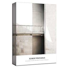 Canvas Wall Art Modern Architechture Stairs Coming Out of Building Painting Artwork for Home Decor Framed 12x18 inches