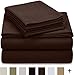Amazon Brand – Pinzon Signature Cotton Heavyweight Velvet Flannel Sheet Set - California King, Italian Roast