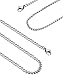 LOYALLOOK 4Pcs Womens Mens Stainless Steel Chain Necklace Mega Pack Rolo Figaro Rope Curb Chain Set 16-24