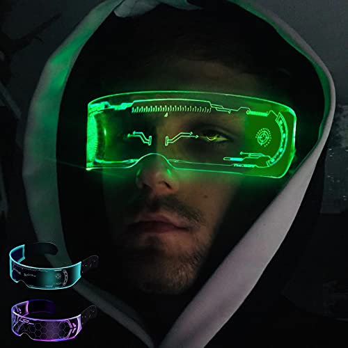 Illuminate every celebration with these futuristic LED visor glasses