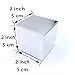 Silver Mirror Cube Candy Treat Boxes Set Gift Box Bulk Wedding Party Favors Glitter Silver Baby Shower Party Supplies 2x2x2 inch, 50pc