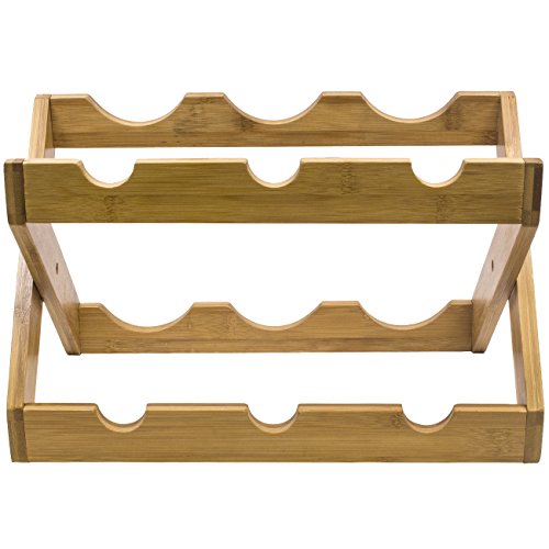 Sorbus Bamboo Foldable Countertop Wine Rack 6Bottles (Bamboo) Pricepulse
