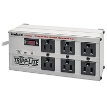 Tripp Lite Isobar 6 Outlet Surge Protector Power Strip, 6ft Cord Right Angle Plug, & $50K INSURANCE (ISOBAR6ULTRA)