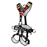 YaeCCC Climbing Harness for Fire Rescue High Altitude School Assignment Caving Rock Climbing Rappelling Equipment Body Guard Protect (Full Body)