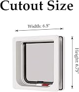 Cat Mate Lockable Cat Flap with Door Liner to 50mm White 234 W view 9
