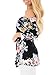 Dokotoo Women Casual Summer Ladies Cotton Floral Print Off Shoulder Tunic Blouses and Tops Black Large