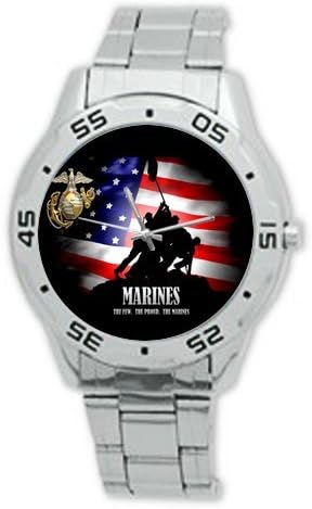 Sons/Boyfriends Gifts USMC United States Marine Corps Analogue Stainless Steel Men's Watch