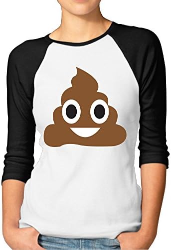 BBGD Poop Emoji Women Baseball T-shirt SizeM