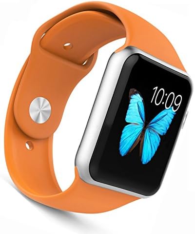 Apple Watch Band - WantsMall Soft Silicone Sport Style Replacement iWatch Strap for 38mm Apple Watch Models(grapefruit)