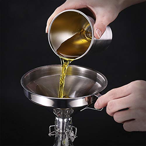 Stainless Steel Kitchen Funnel with Removable Strainer/Filter for