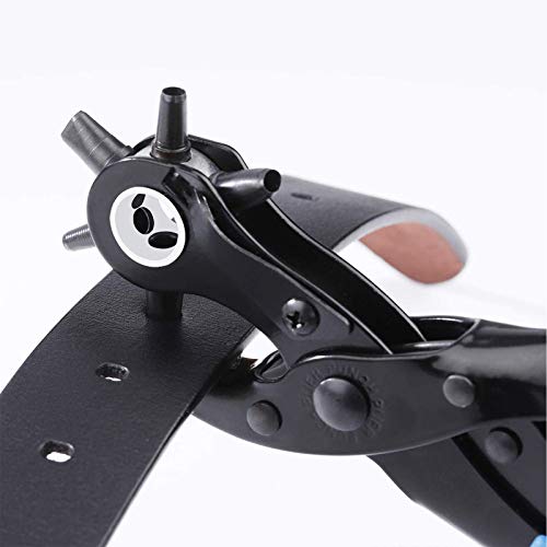 Leather Hole Punch, Heavy Duty Multi Hole Sizes Punch Plier Tool Kit Set for Belts, Watch Bands