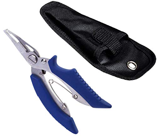 image for Rainleaf Set of 2 Fishing Pliers Hook Remover Braid Line Cutting Stain