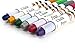 Pack of 6 Professional Waxy Hair Chalk Pens Metallic Glitter Hair Dye Non-Toxic Temporary Hair Color-No Mess Works on All Hair Color (Purple+Blue+Rose Red+Green+Silver+Gold)