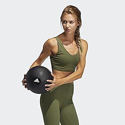 adidas,womens,Cozy Yoga Bra,Wild Pine/Black,X-Large