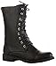 ROF Women's Lug Heel Ankle to Mid Calf Booties Zipper Closure Combat Military Motorcycle Boots