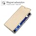 BLU VIVO 8 case, KuGi BLU VIVO 8 case, Ultra-Thin BW Style PU Cover + TPU Back Stand Case for BLU VIVO 8 Smartphone(Gold)