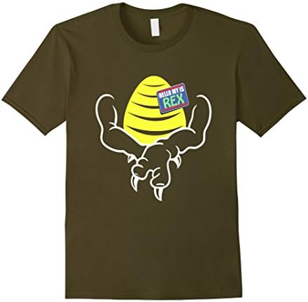 Men's FUNNY MY NAME IS REX COSTUME T-SHIRT T-Rex Costume Gift Medium Olive