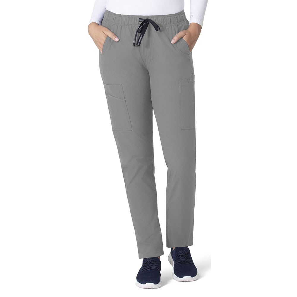 Carhartt Force Essentials Women’s Straight Leg Scrub Pant – Grey, 2X Petite