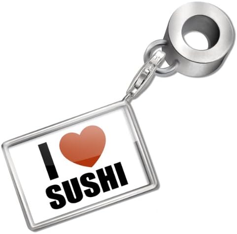Neonblond Bead/Charm "I Love Sushi" - Fits Pandora Bracelet