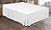 Infiniti Collection Authentic Heavy Egyptian Cotton Bed Skirt Queen Size Hotel Quality, Iron Easy Pleated Split Cornor Bed Skirt with 16