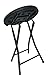 Web Linens Inc Folding Stool Portable Heavy Duty Metal and Black Plastic Built in Handle Light Weight 400 Pound Capacity - Exclusively by Blowout Bedding RN# 142035
