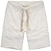 Amy Coulee Men's Casual Classic Cotton Gym Short (L, Beige)