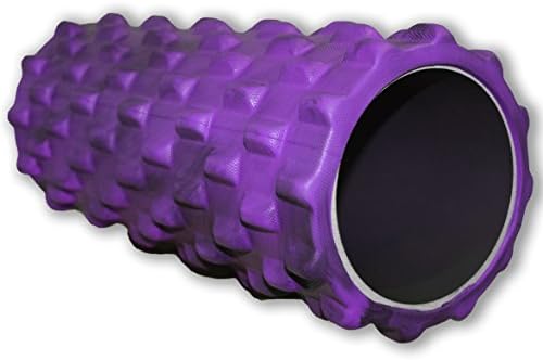 SWC Fitness SWCFitness High Density, Extra Firm Foam Roller Yoga Roller for Deep Tissue Massage &amp; Relaxation (Purple)