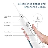Water Flosser, Electric Cordless & Rechargeable Portable Oral Irrigator With 3 Modes & 4 Jet Tips, IPX7 Waterproof for Kids and People with Braces
